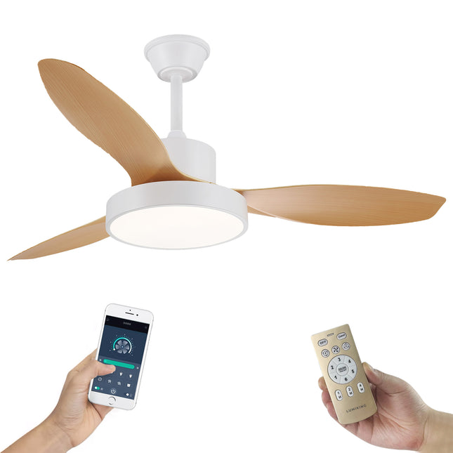 Ventilador de Techo con Luz LED y Aspas Reversibles