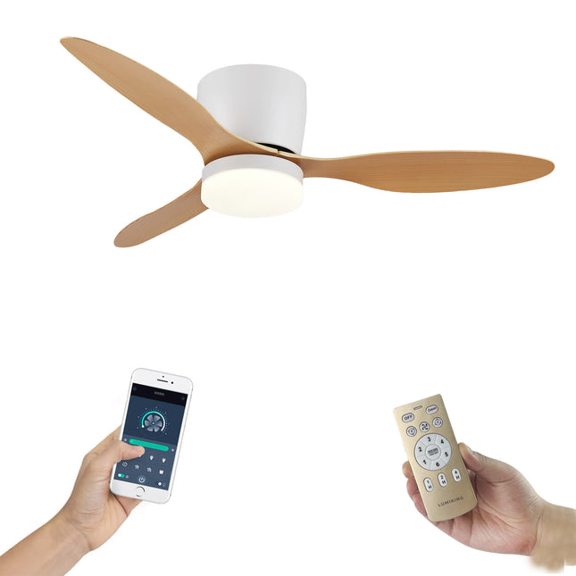 Ventilador de Techo con Luz LED y Aspas Reversibles